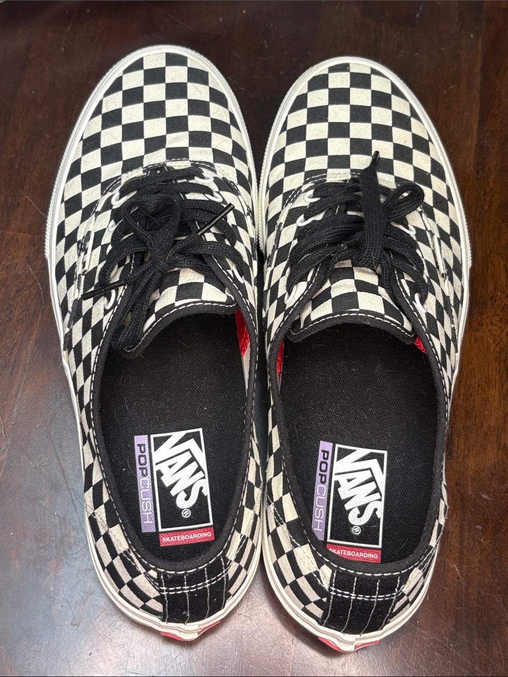 Vans Checkerboard Black and White Low-Top Sneakers No Box - Picture 2 of 5